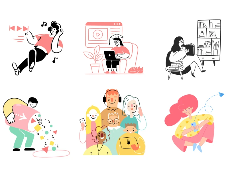 80 Streamline Free Illustrations freebie preview