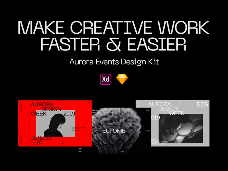 Aurora - Free Web Elements freebie preview