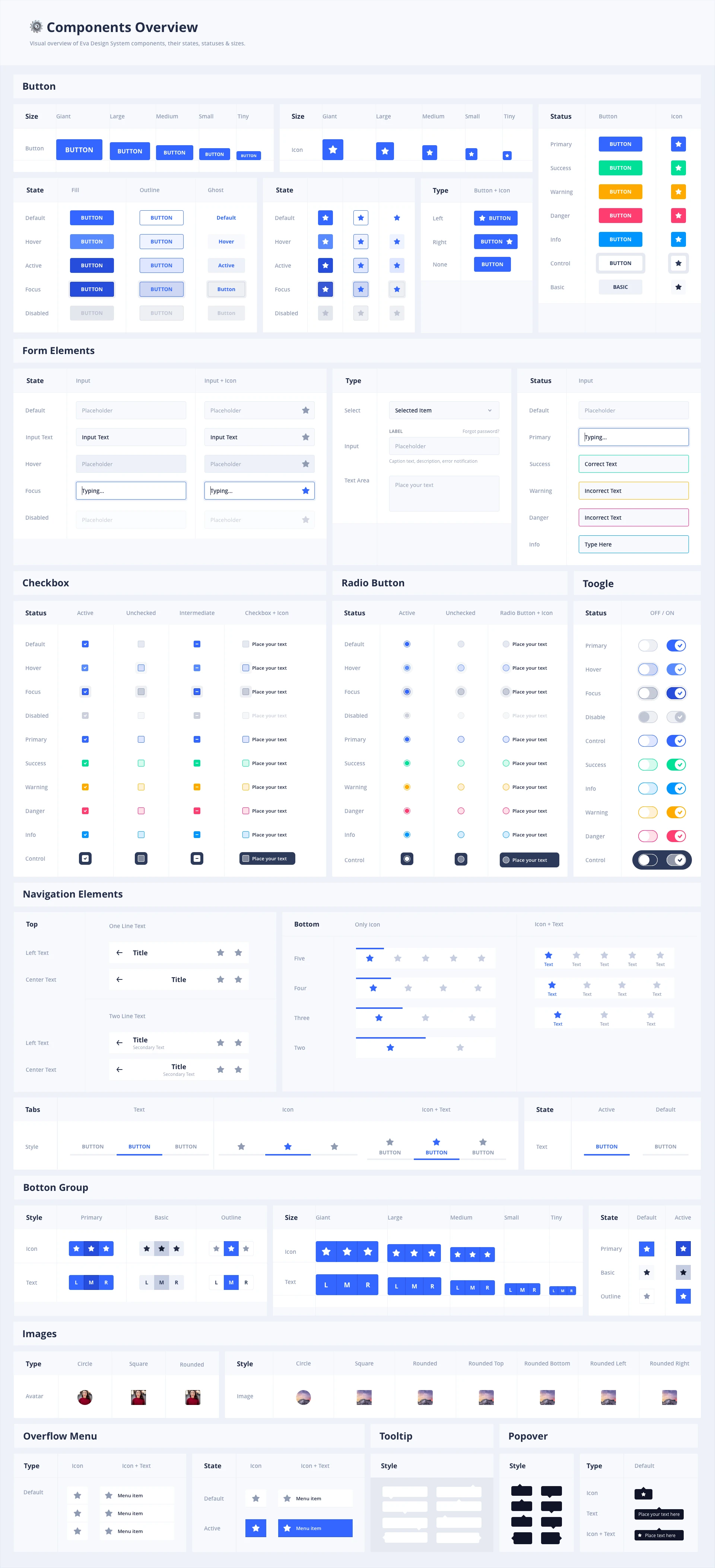Eva Design System for Sketch Freebie Preview - Page 1