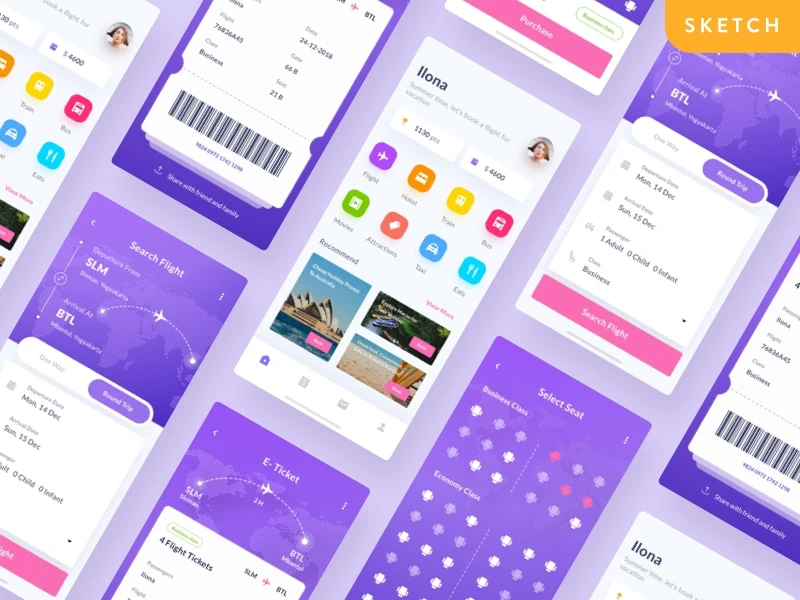 Flight App freebie preview