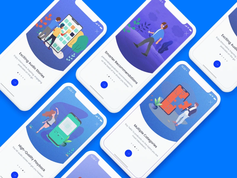 App Onboarding Walkthrough Screens freebie preview