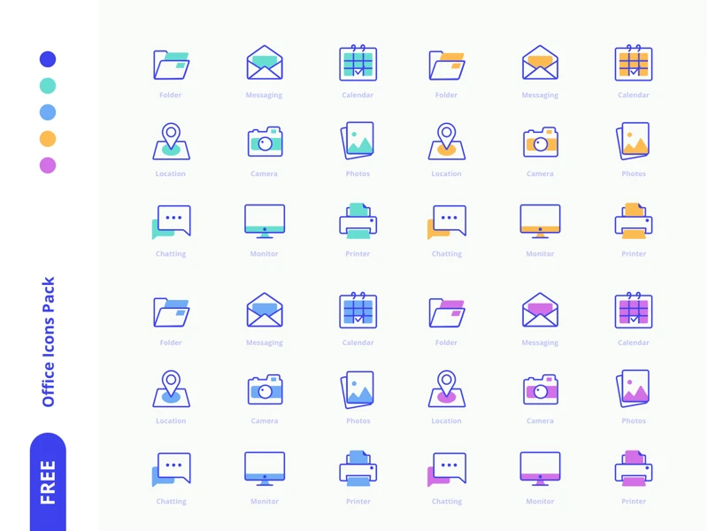 Freebies Office Icons Pack freebie preview