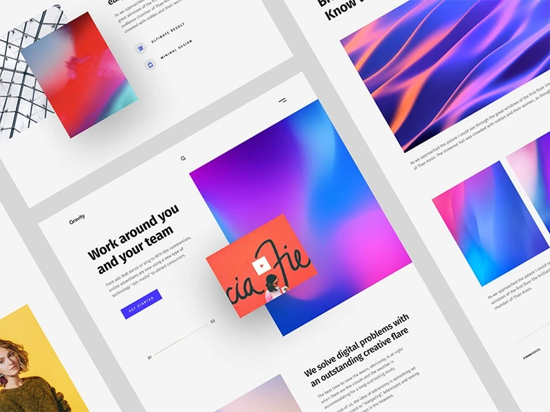 Gravity Agency Portfolio Template freebie preview