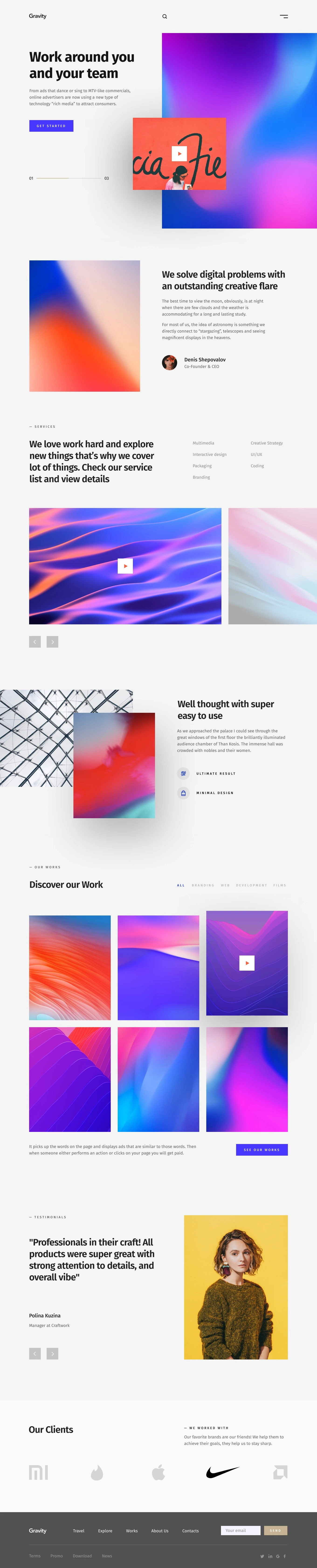 Gravity Agency Portfolio Template