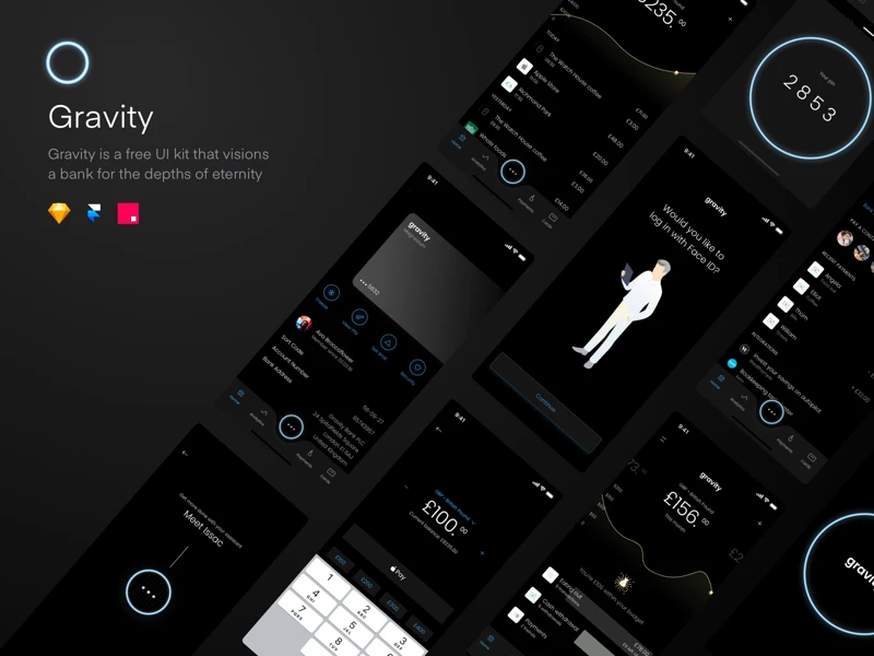 Gravity - The UI Kit freebie preview