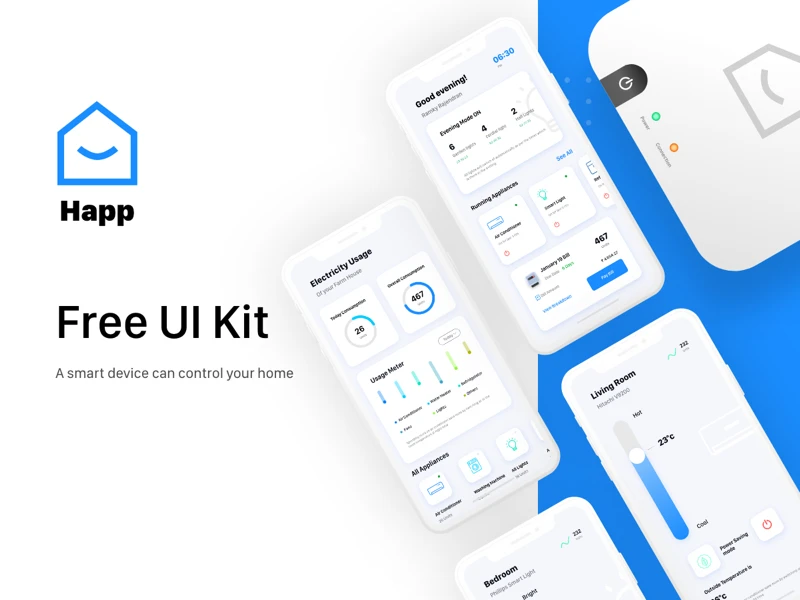 Happ - Smart Home App UI Kit for Adobe XD freebie preview