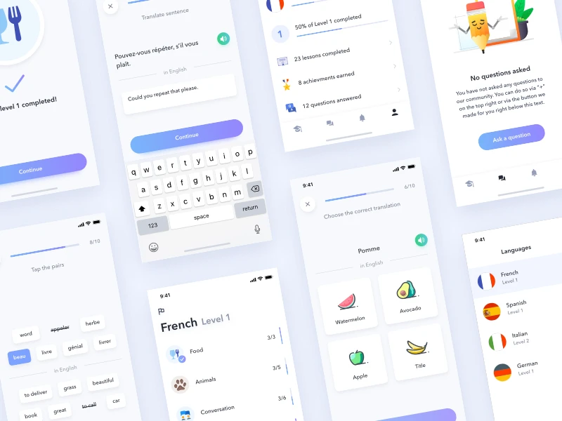 Language Learning App freebie preview