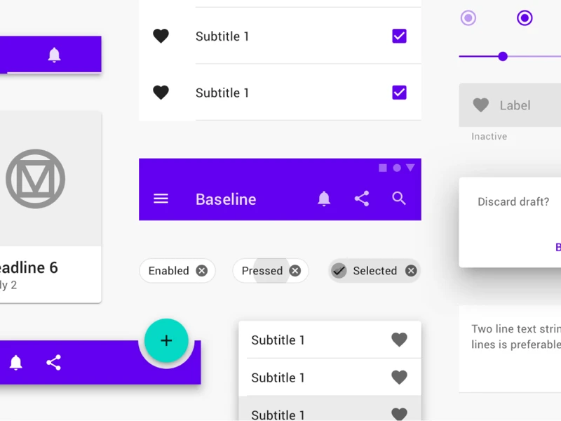 Material Baseline Design Kit for Figma freebie preview