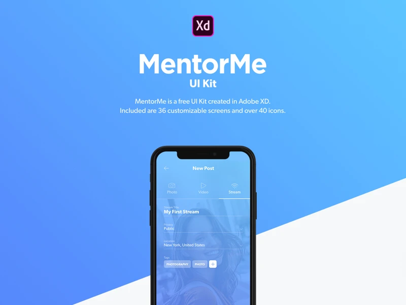 MentorMe UI Kit for Adobe XD freebie preview