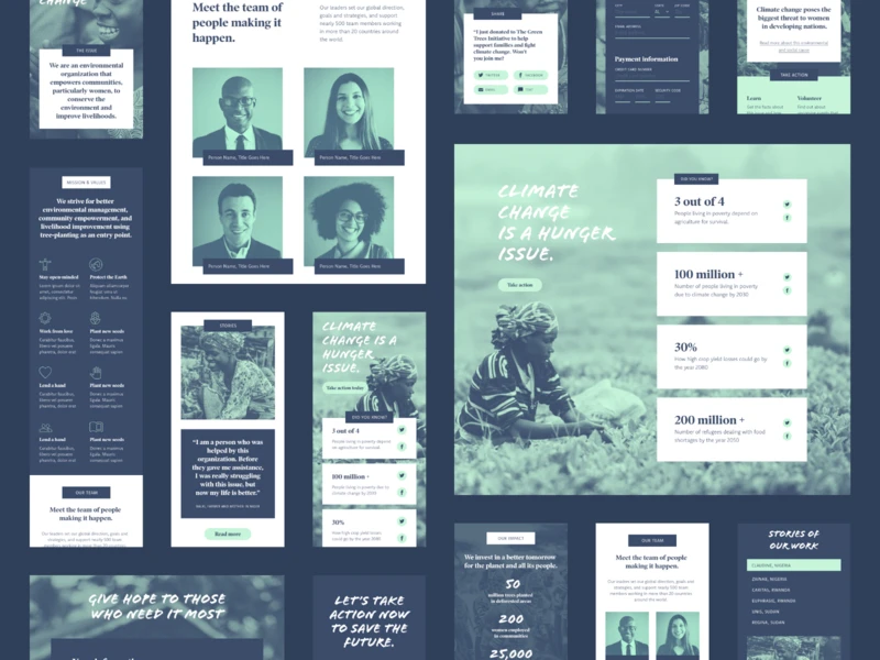 Non Profit UI Kit for Adobe XD freebie preview