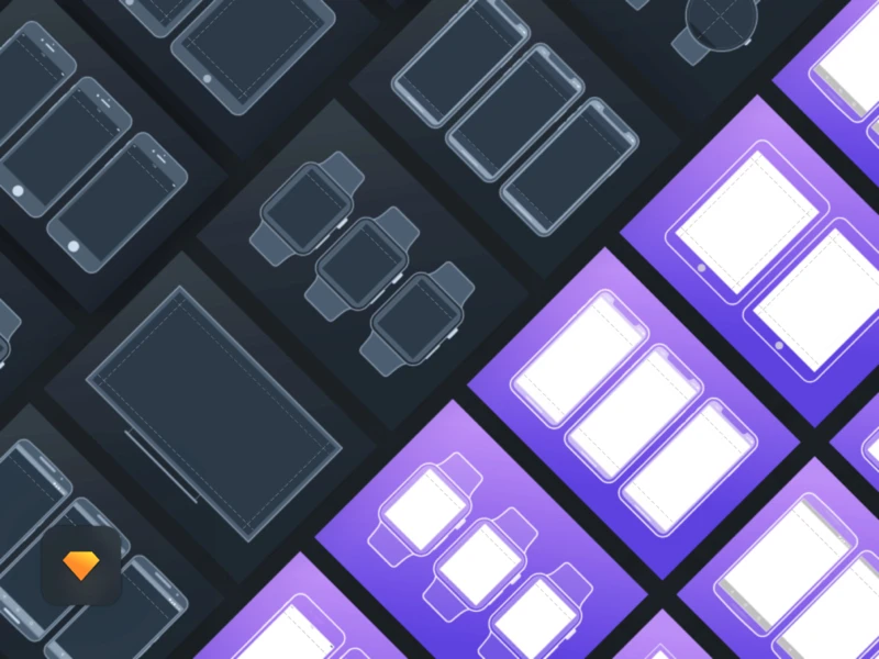 Outline Device Mockups for Wireframing freebie preview