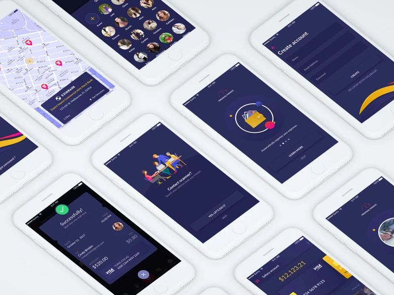 Personal Finance App For Adobe XD freebie preview