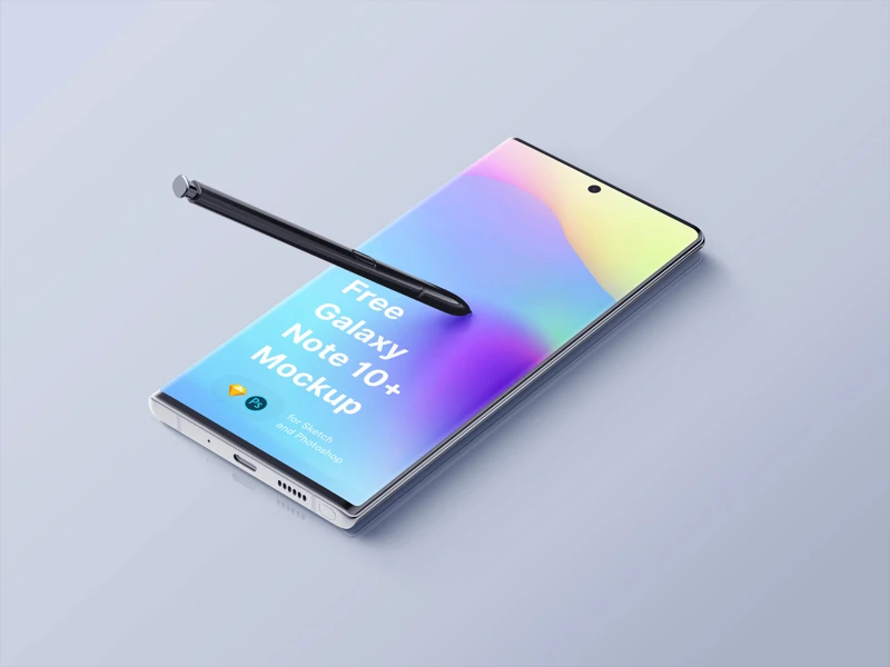 Samsung Galaxy Note 10 Plus Mockup freebie preview