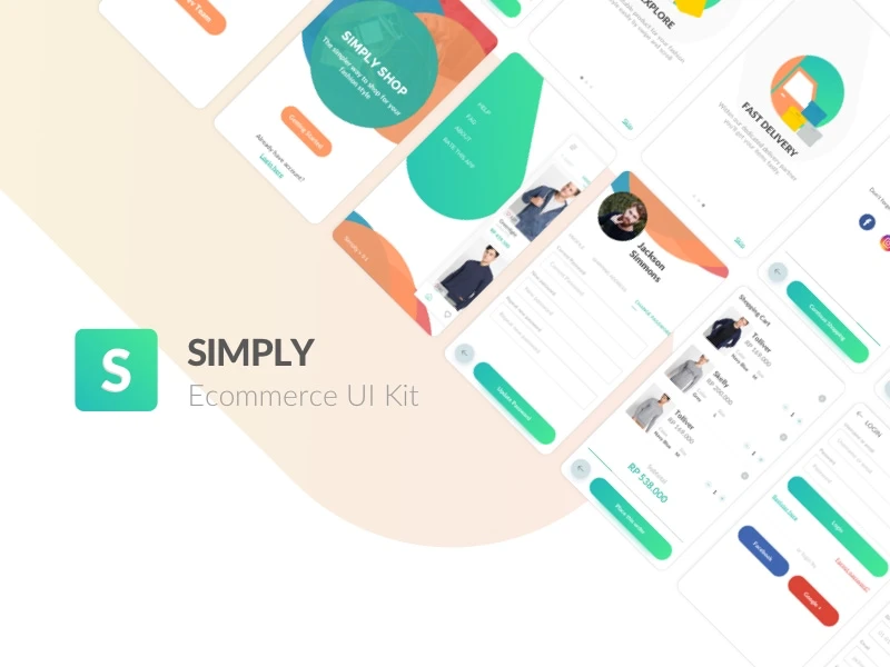Simply eCommerce UI Kit freebie preview
