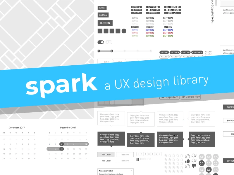 Spark Sketch Library for UX Designers freebie preview