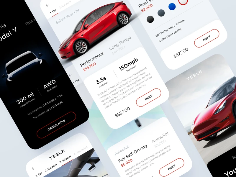 Tesla Model Y - Concept UI Kit for Figma freebie preview