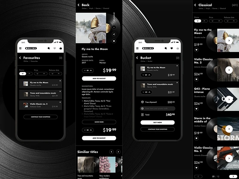 Vinyl Store - A Free eCommerce UI Kit freebie preview