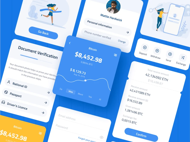 Whollet Crypto Wallet Free UI Kit freebie preview