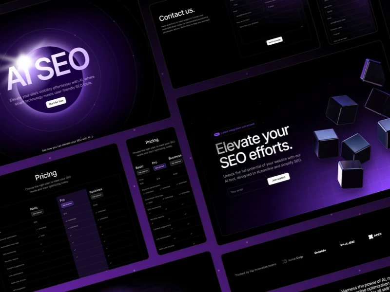 AI Startup Free Website Ui Kit freebie preview