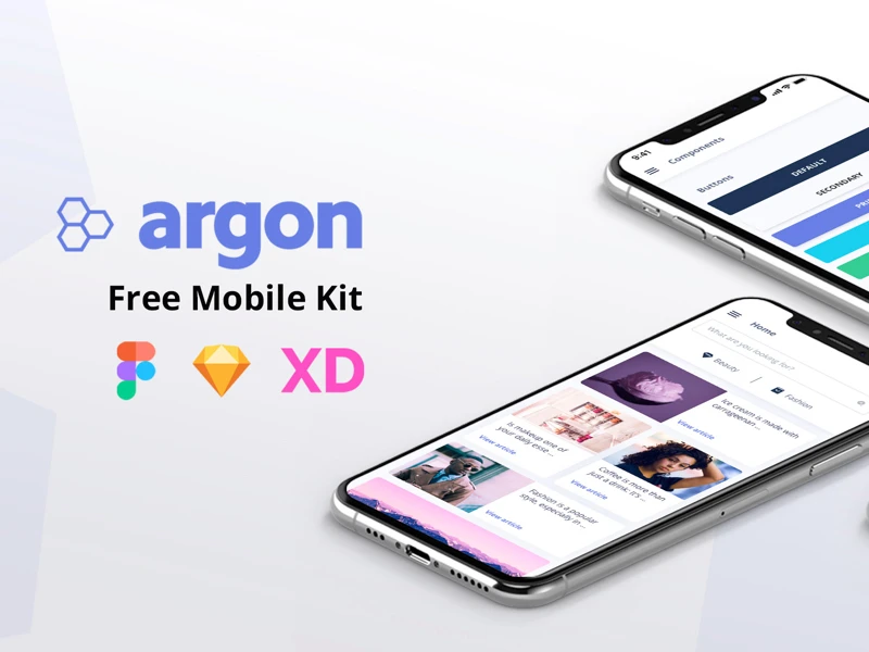 Argon Mobile UI Kit freebie preview