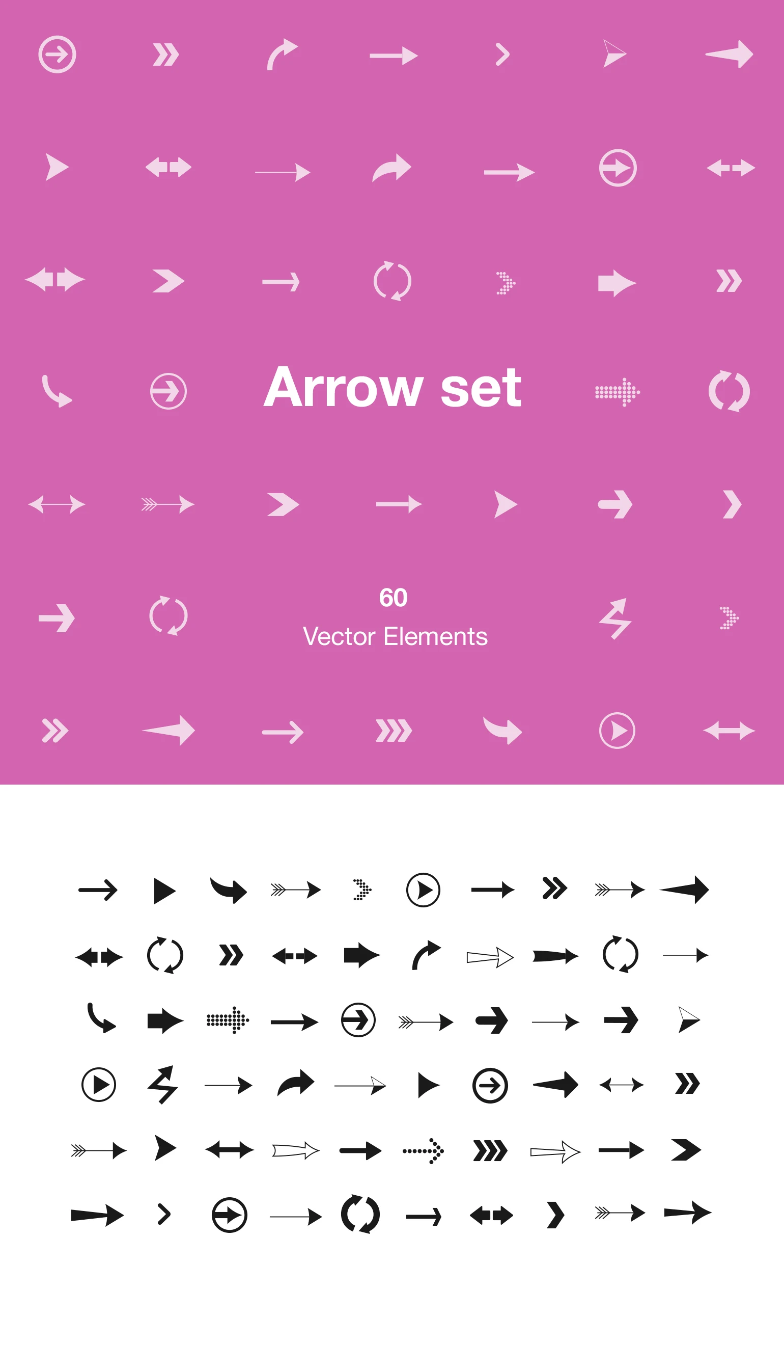 Arrow Set - 60 Vector Elements