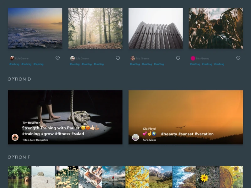 Based Feed UI Kit for Sketch freebie preview
