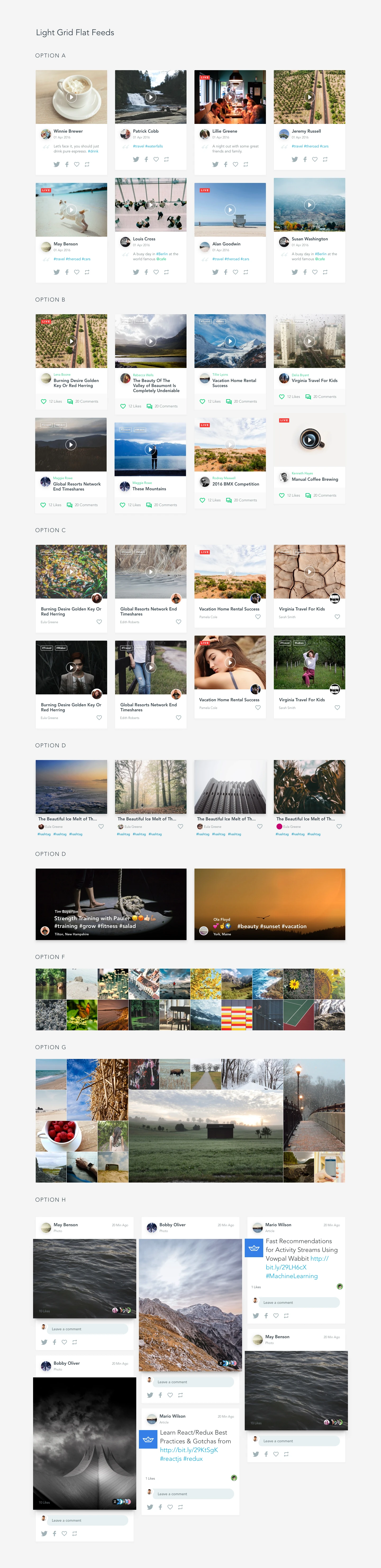 Based Feed UI Kit for Sketch Freebie Preview - Page 1