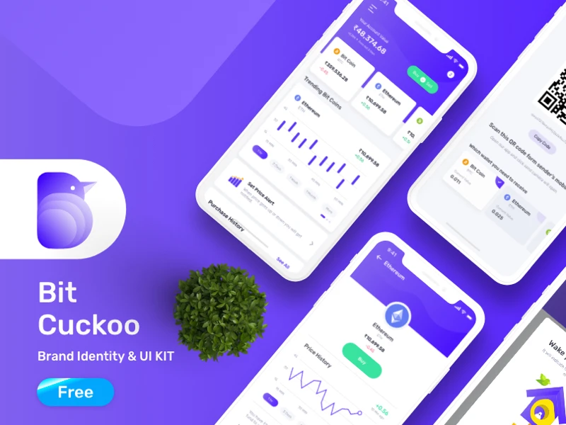 Bit Cuckoo - Bitcoin UI Kit for Adobe XD freebie preview