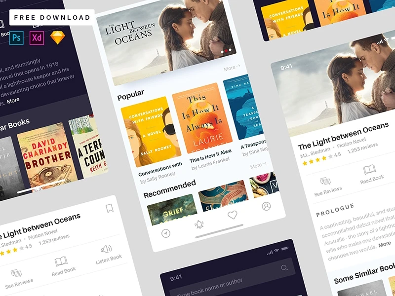 Book App Concept freebie preview