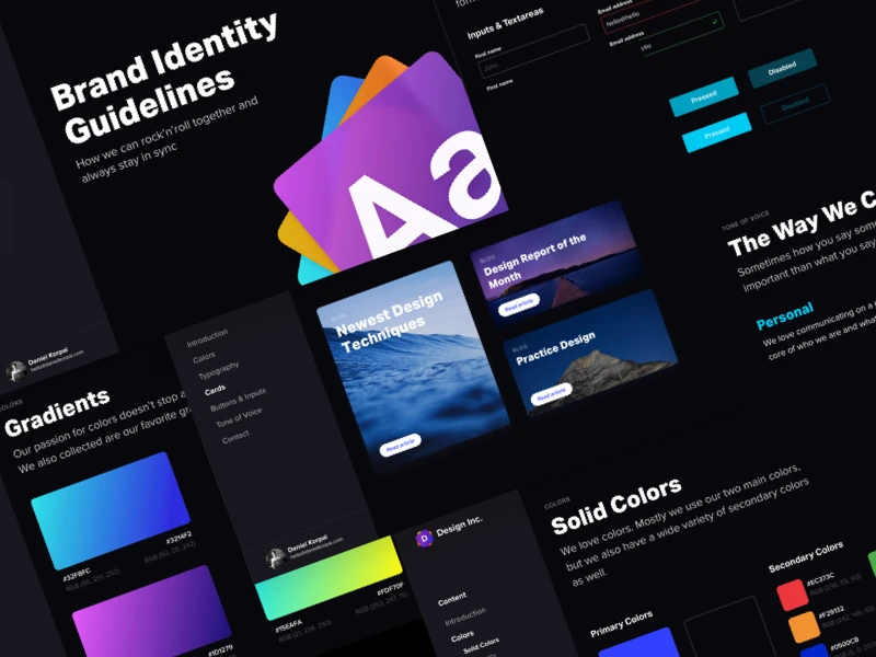 Brand Identity Guidelines 2.0 - Dark Edition freebie preview