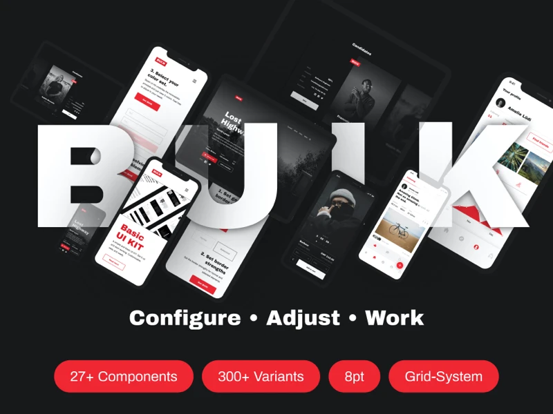 BUIK Free UI Kit for Figma freebie preview