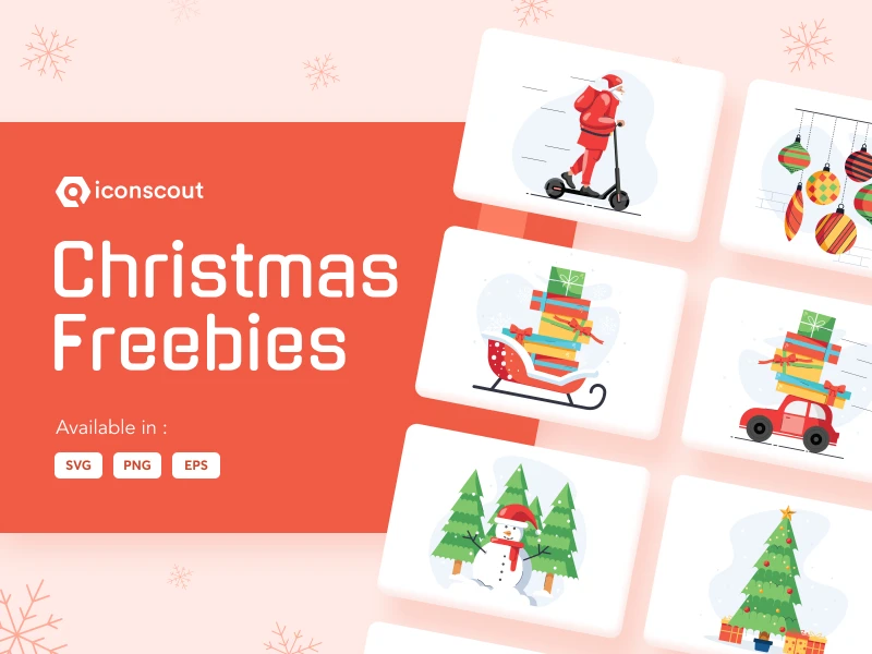 Christmas Free Illustration Pack freebie preview
