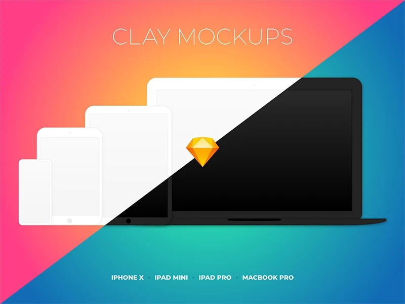 Clay Device Mockups freebie preview