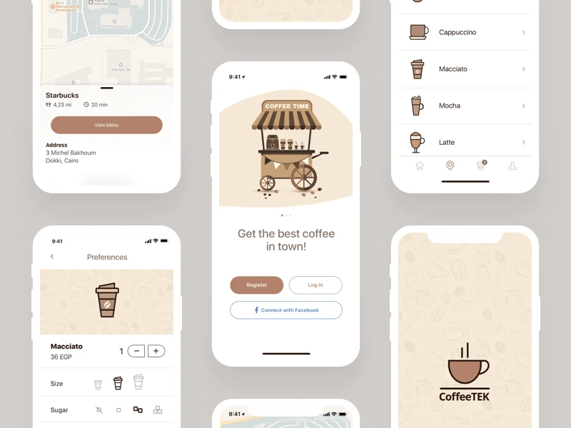 Coffee App Freebie freebie preview