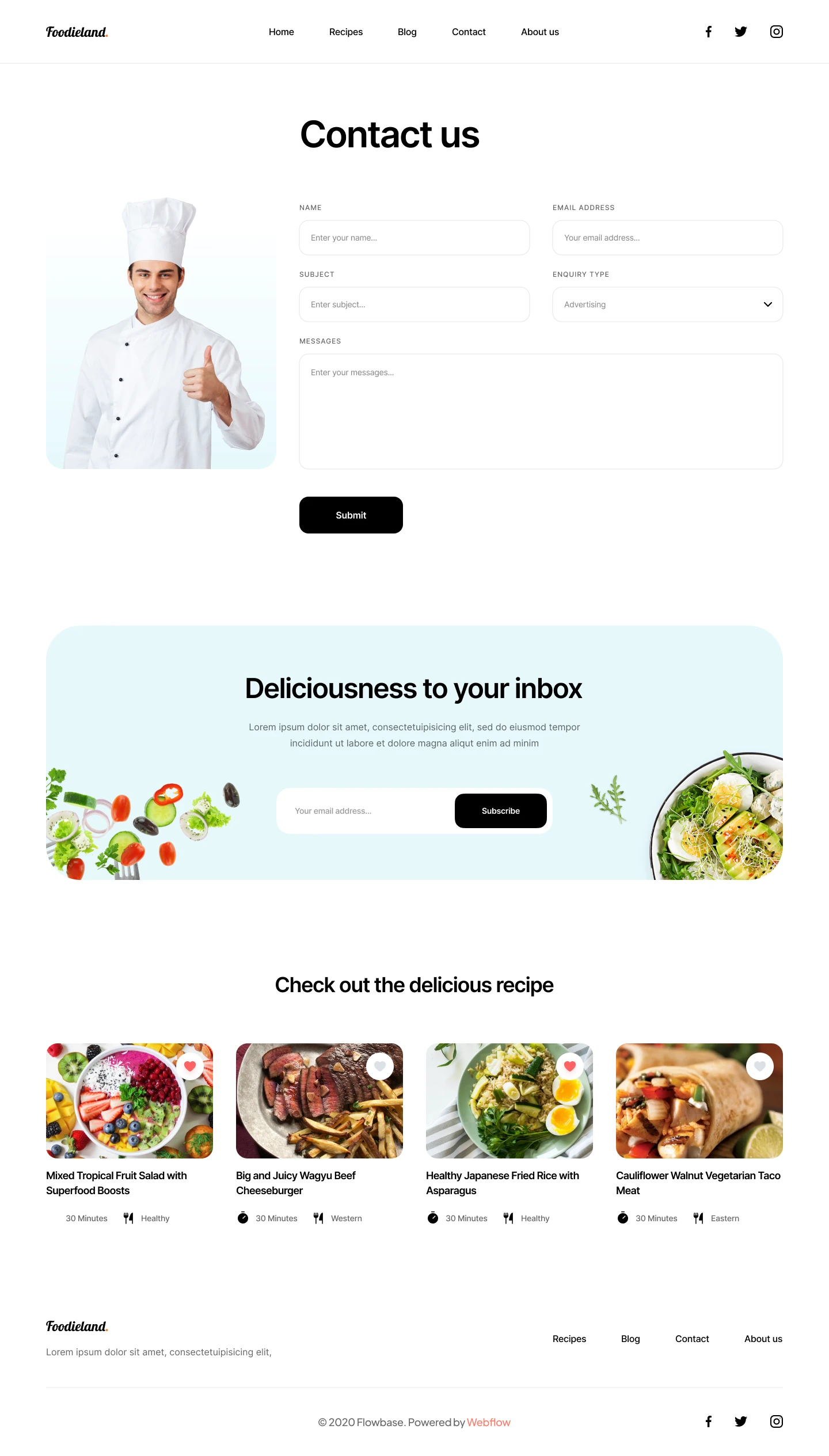 Cooking Free Template for Figma