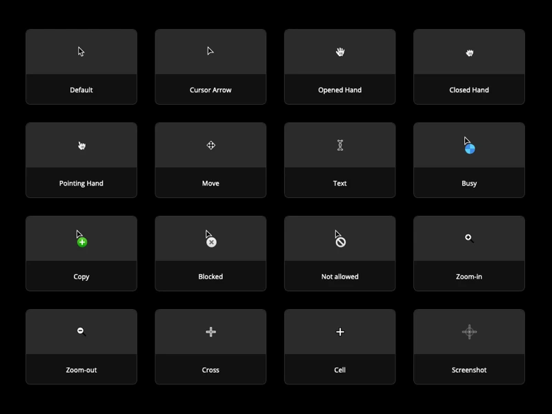 cursorOS - original macos cursors freebie preview