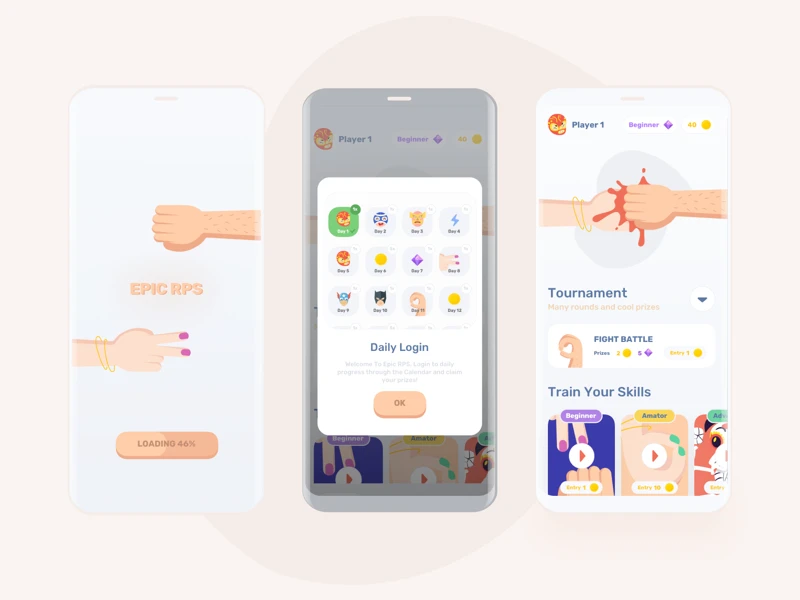 Epic Mobile Game UI Kit for Sketch freebie preview