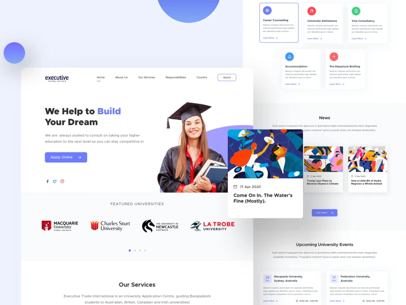 Executive Study - Free Landing Page freebie preview