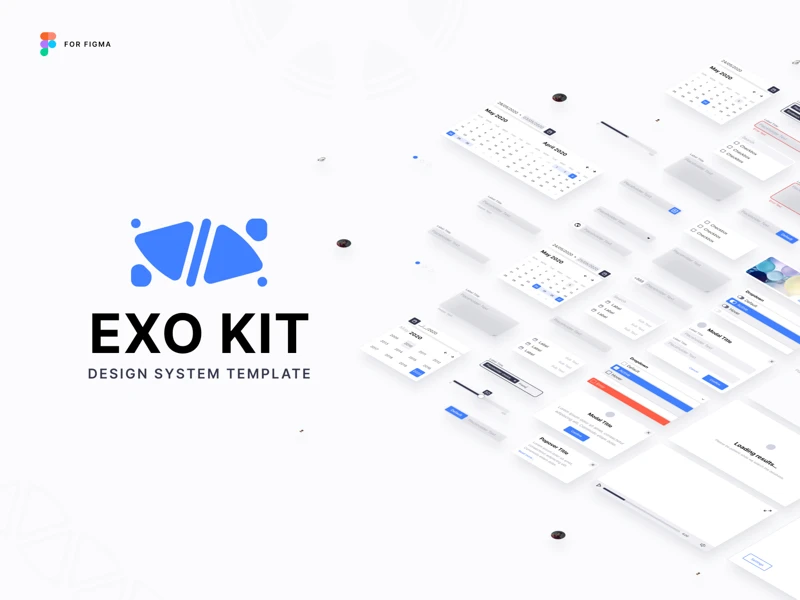 EXO KIT Design System for Figma freebie preview
