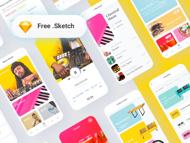 Facility Manager App for Sketch freebie preview
