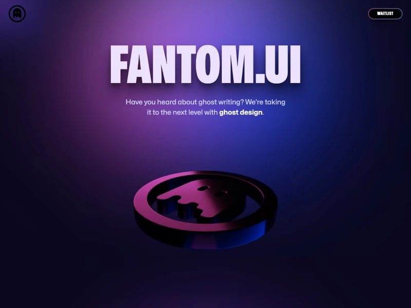 Fantom.UI Free Webflow Landing Page freebie preview