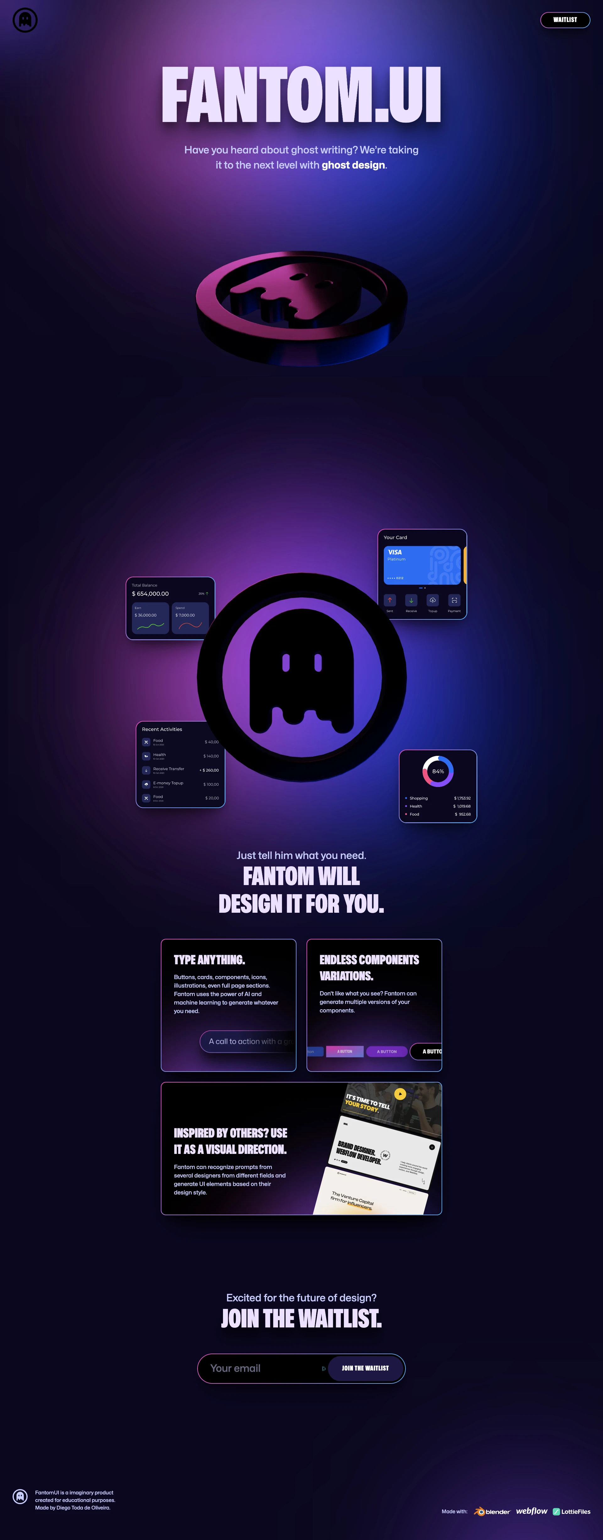 Fantom.UI Free Webflow Landing Page