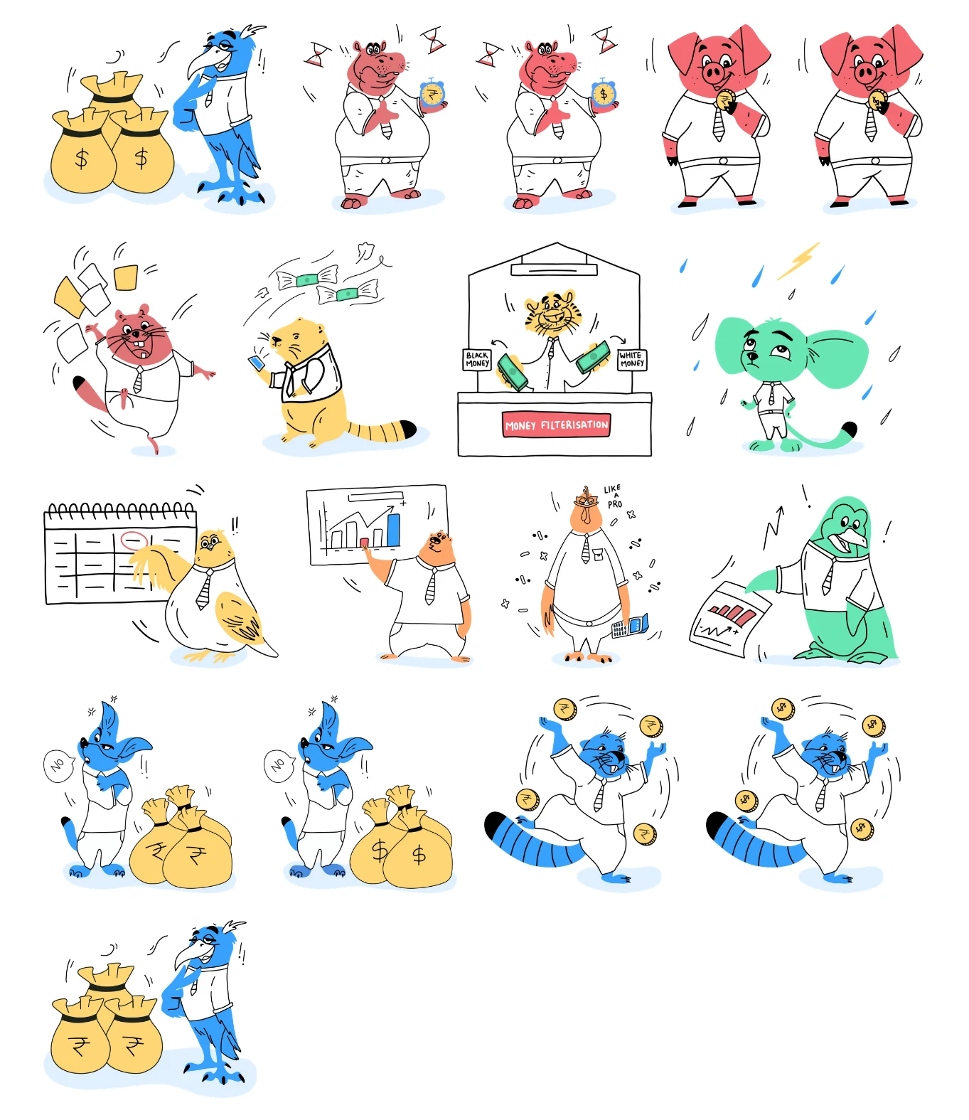 Finance Illustrations Freebie Preview - Page 1