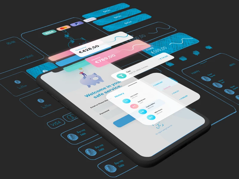 Financial UI Kit for Adobe XD freebie preview
