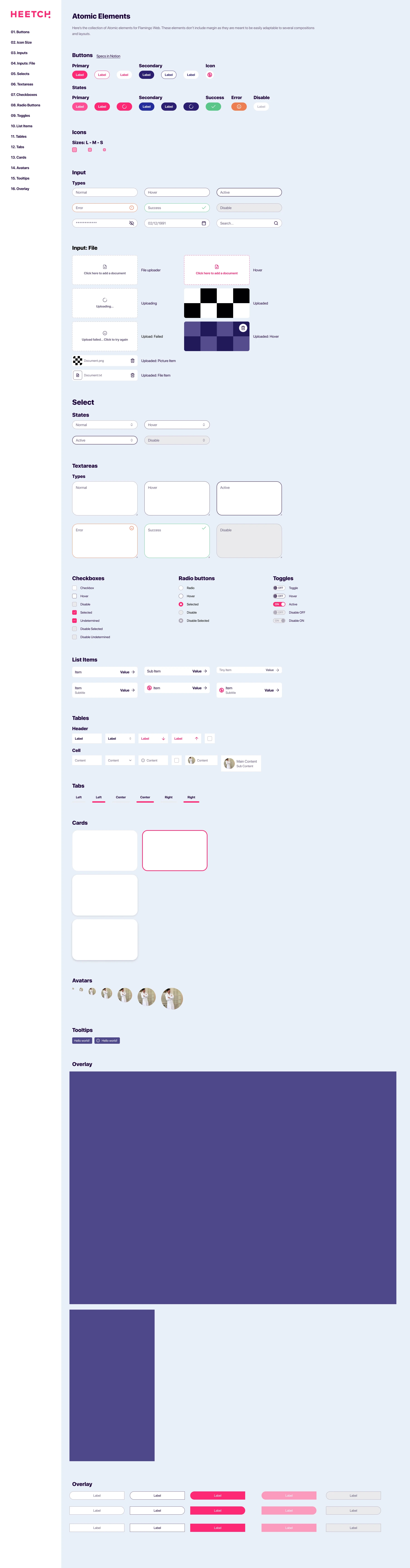 Flamingo Design System for Figma Freebie Preview - Page 1