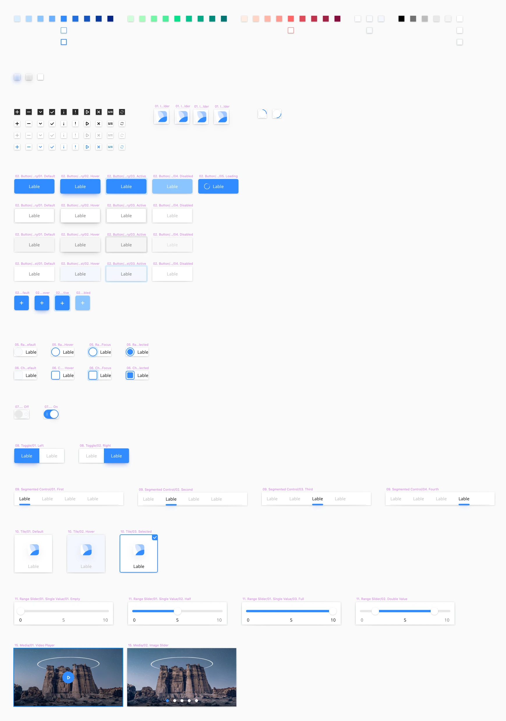 Flex UI Kit for Sketch Freebie Preview - Page 1