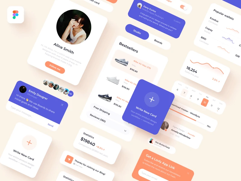 App UI Elements for Figma freebie preview