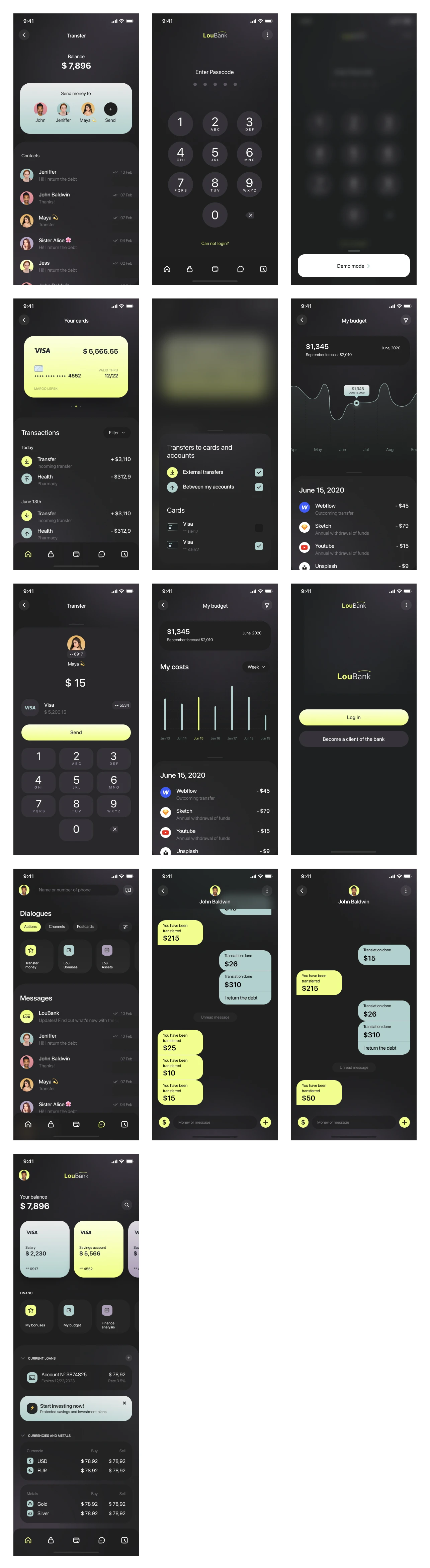 Banking App iOS Free UI Kit for Figma