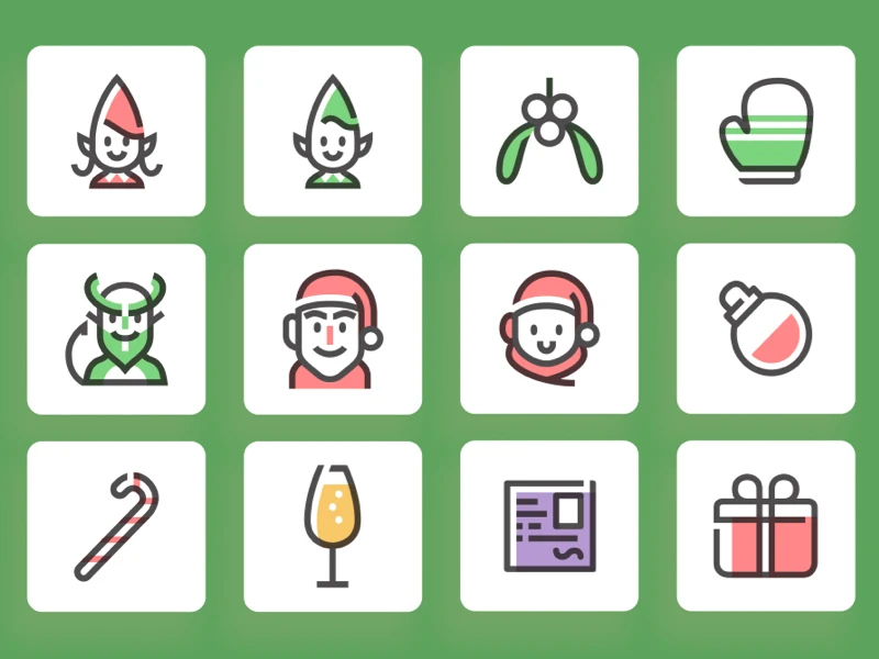Free Christmas Icons Vector Pack For Figma freebie preview