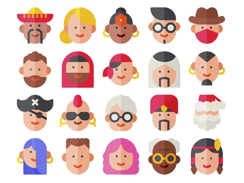 Cute User Avatar Icon Set freebie preview